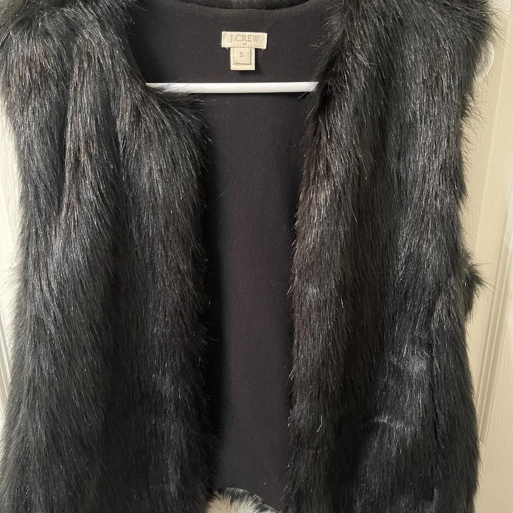 J Crew Faux Fur Vest
